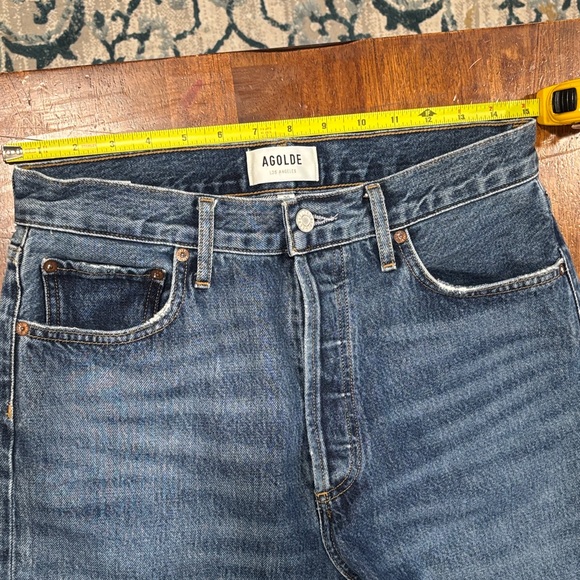 Agolde women’s Dark Blue Straight Jeans - Picture 9 of 12